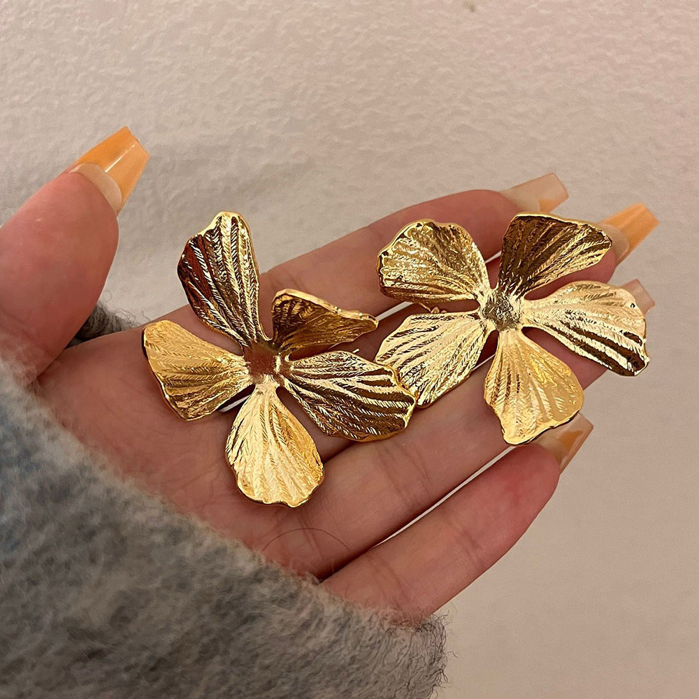 UNI-11226- Gold Flower - Earring