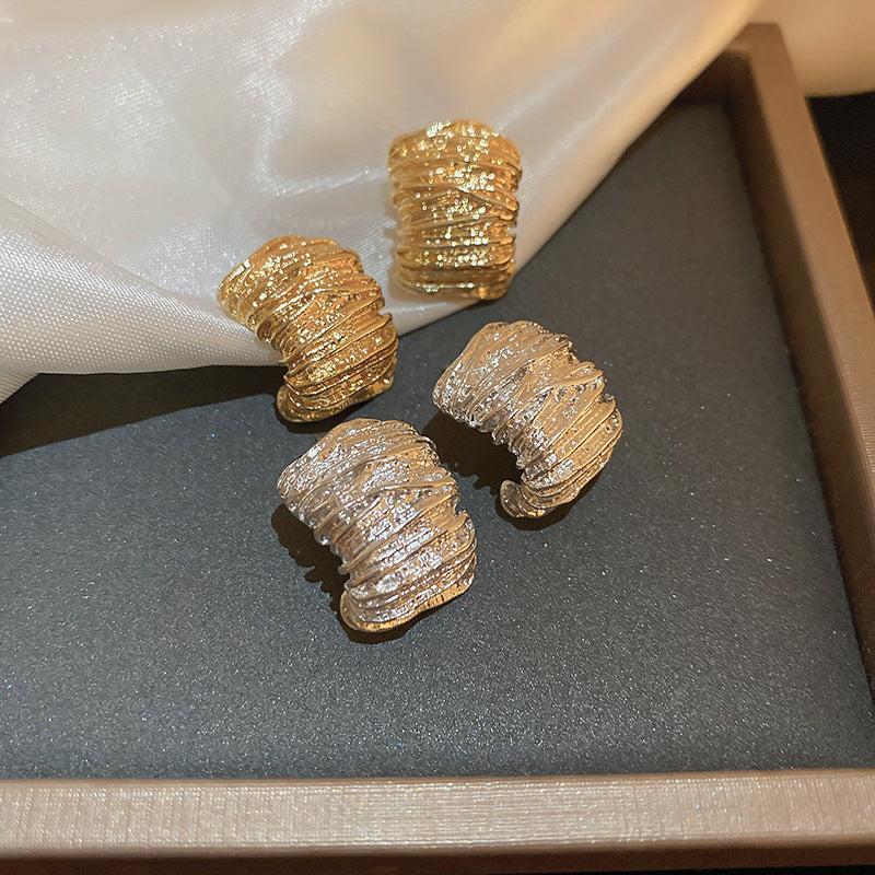 UNI- 11065-1 - Silver Choker - Earring