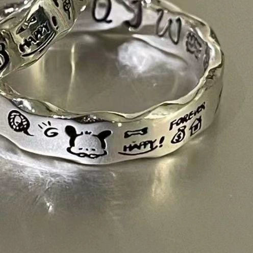 UNI-12332- Happy Pochacco Silver - Ring