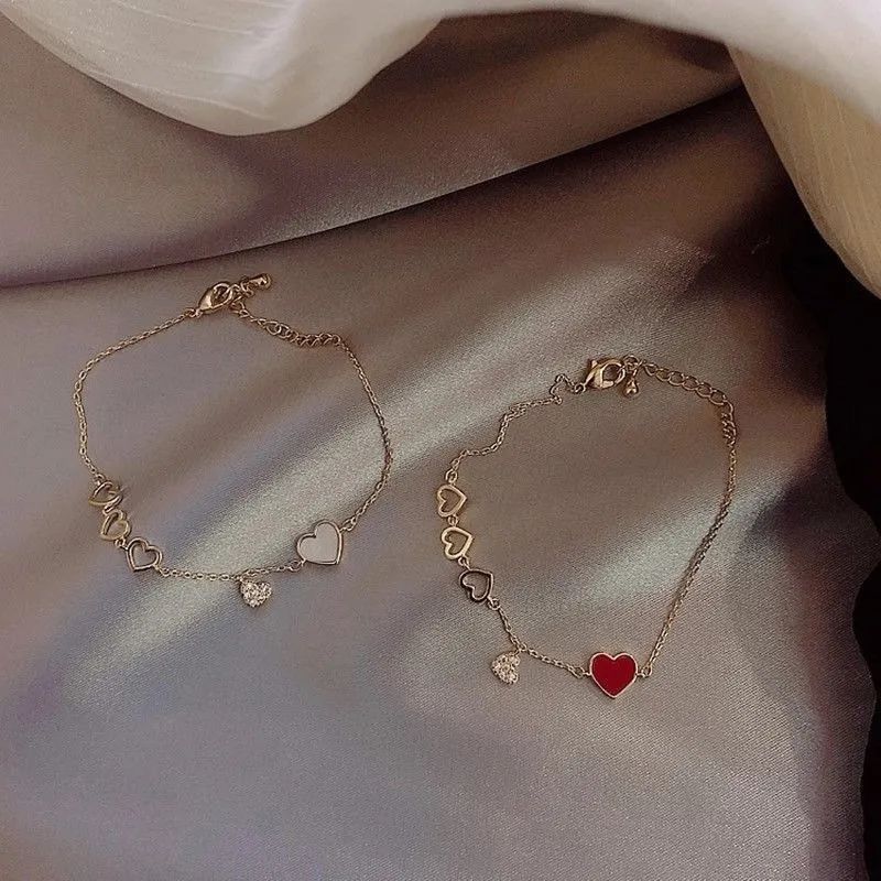 UNI-12297- Red Heart Gold - Bracelet