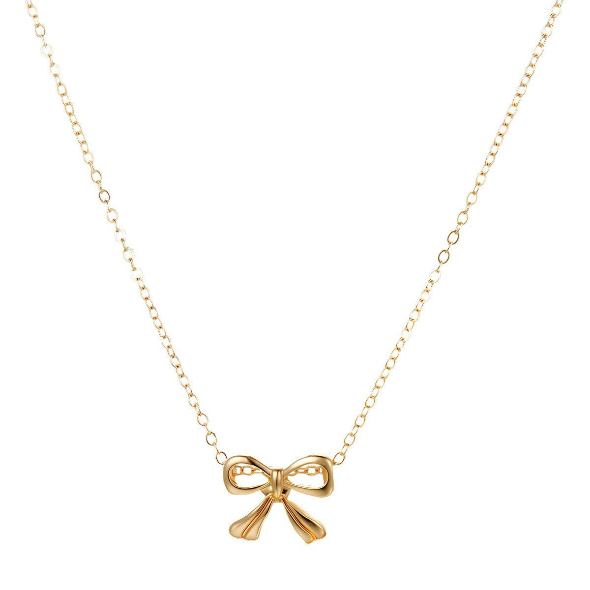 UNI-10647 - Gold Bow - Necklace