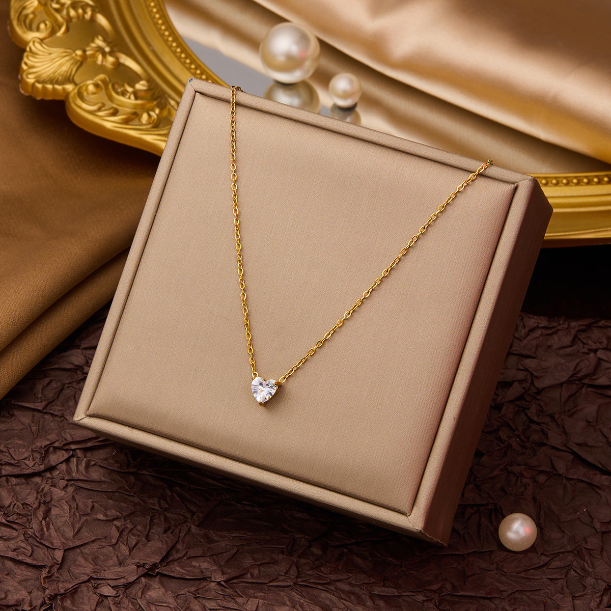 SS-10808 - Heart Diamond - Necklace