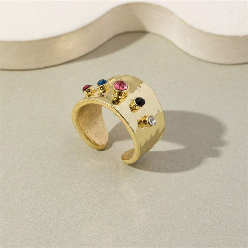 UNI-12704 - Multi Diamonds Gold - Ring