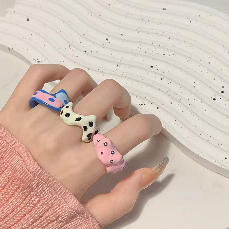 UNI-11545-46-47 - Funky Style Acrylic - Ring