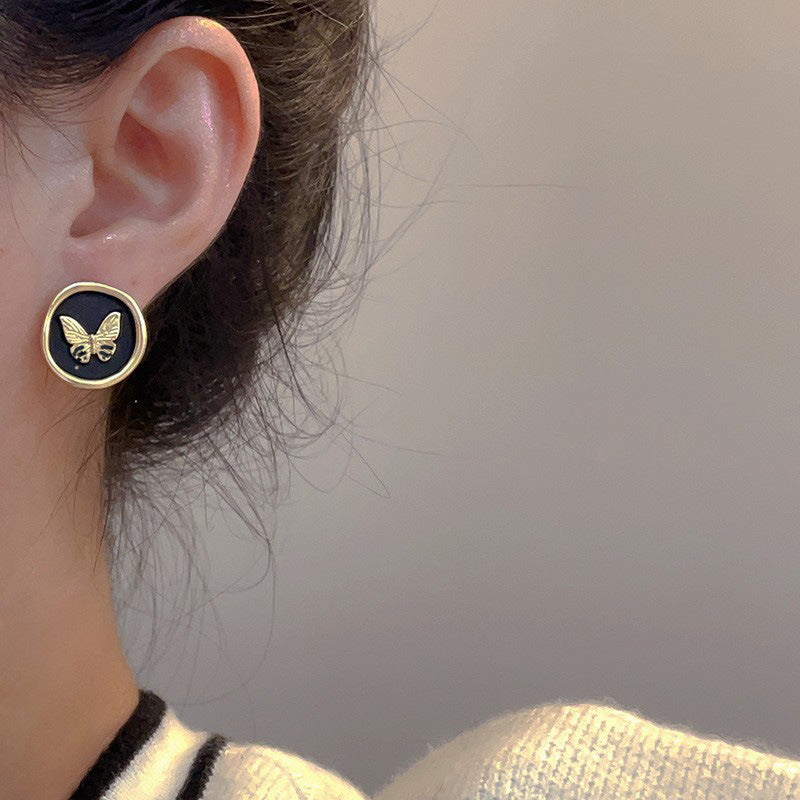 UNI- 11071 - Classy Butterfly Gold - Earring