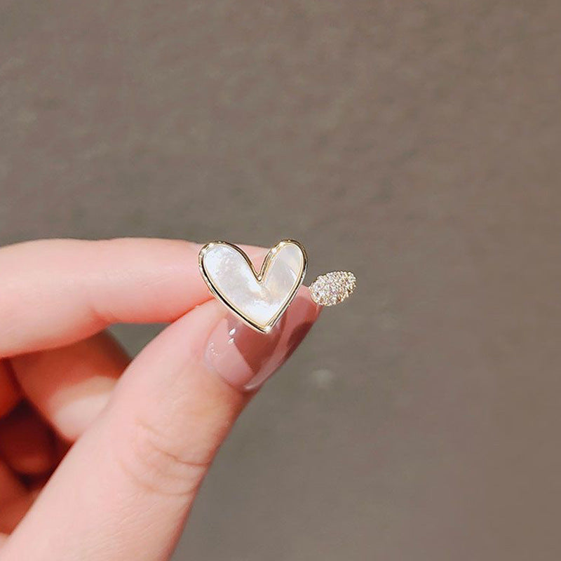 UNI-10869 -White Heart - Ring