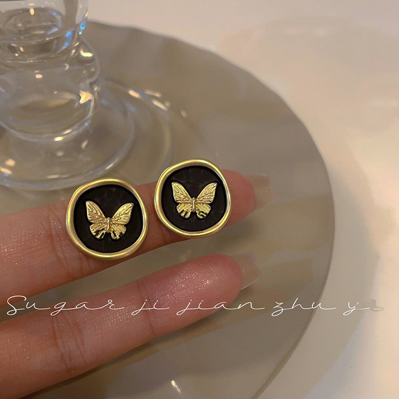 UNI- 11071 - Classy Butterfly Gold - Earring