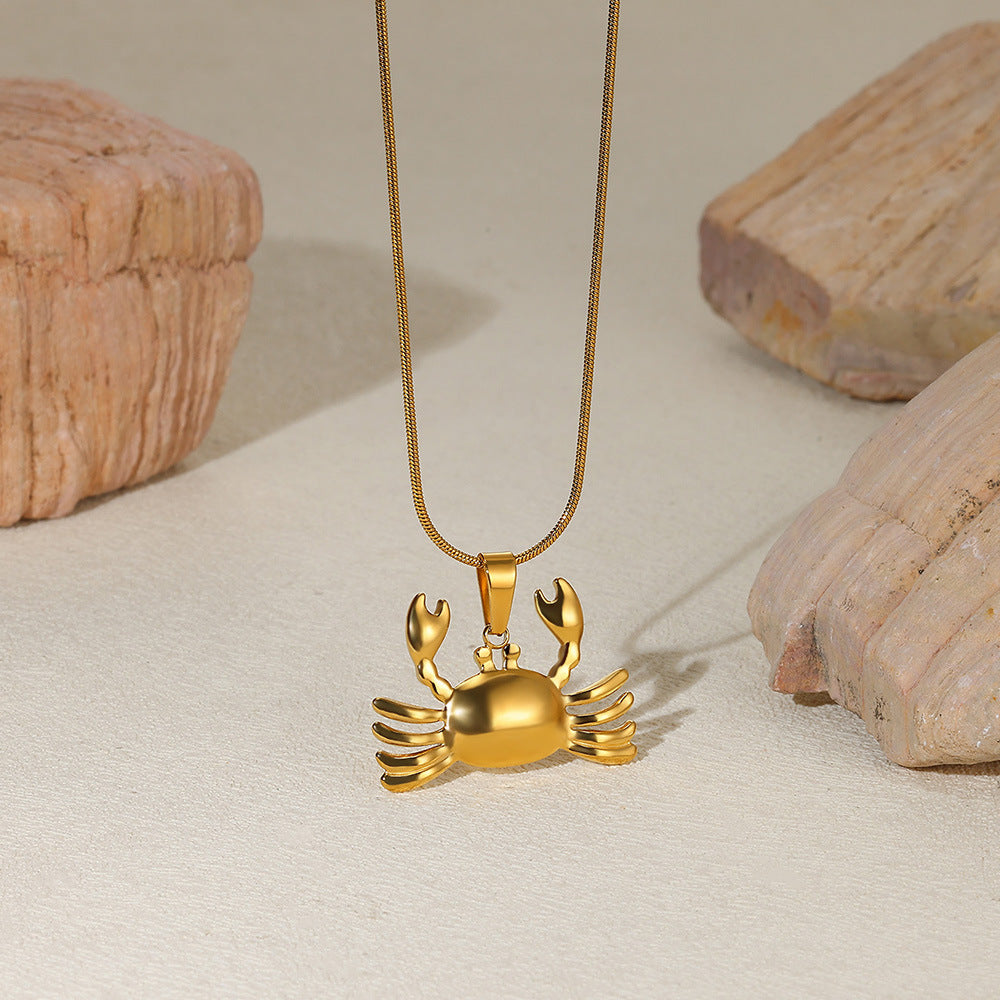 SS-12541- Gold Crab - Necklace