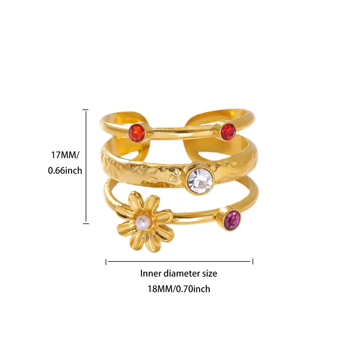 SS-12549 - Multi Gem Series - Ring Style 4