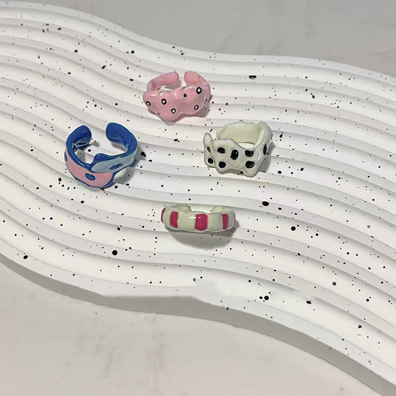 UNI-11545-46-47 - Funky Style Acrylic - Ring