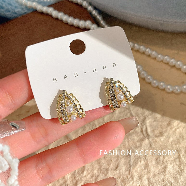 UNI-12830 - Fancy Gold Pearl - Earring