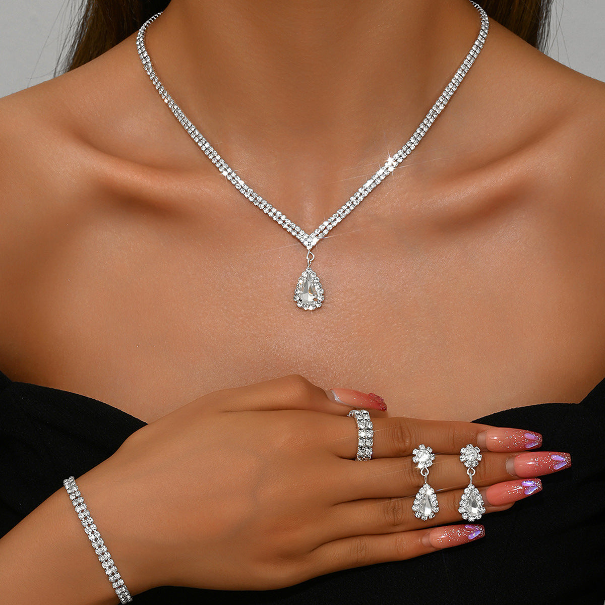 UNI-11377 - Fancy Diamonds - Jewelry Set Style 3