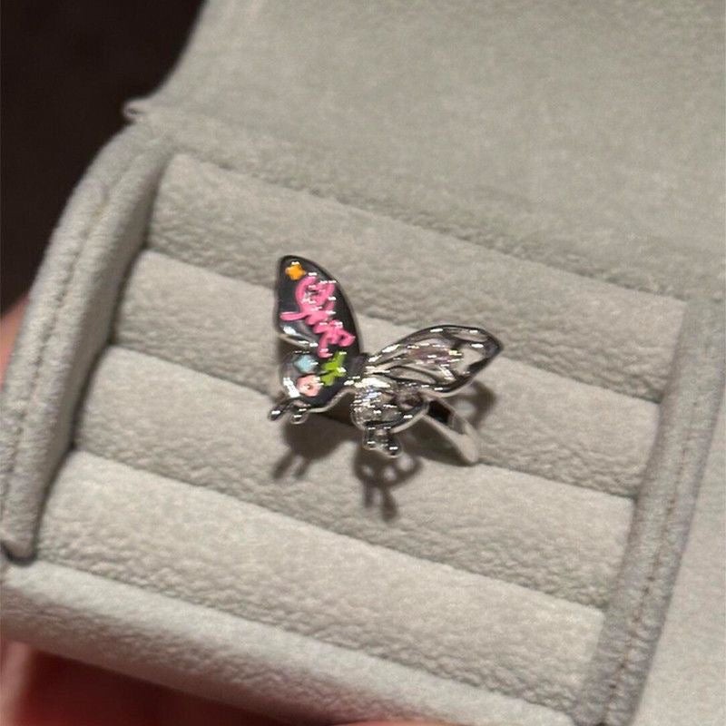 UNI-12329 - Beautiful Butterfly Silver - Ring Style 2