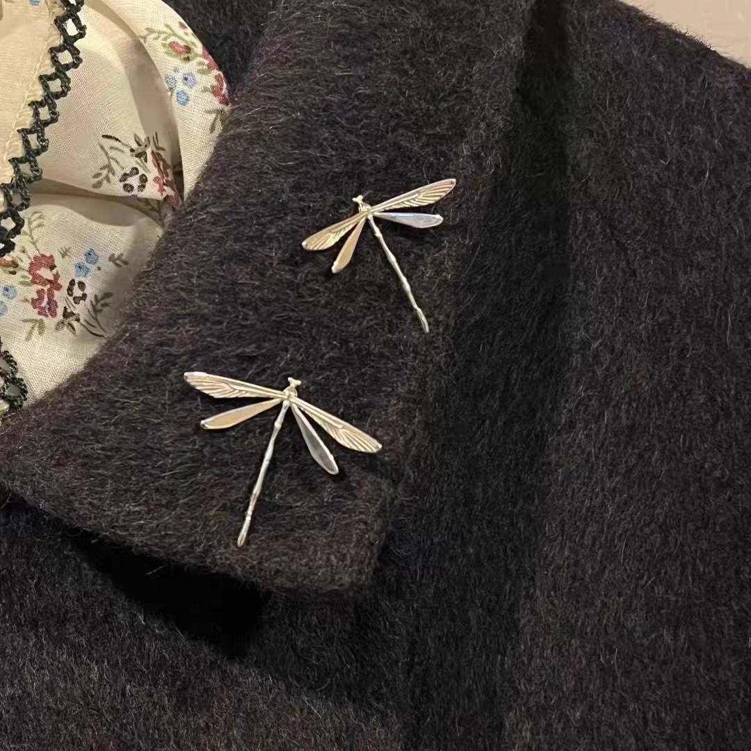 UNI-12343 - Silver Dragonfly - Earrings