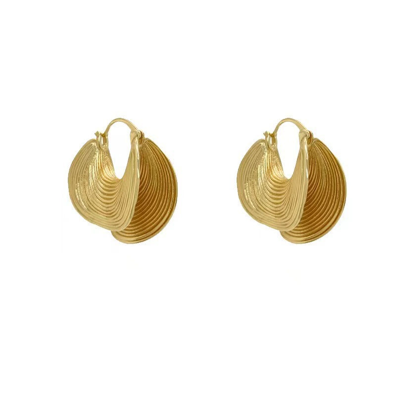 UNI-12391 - Gold Foil Texture - Earring