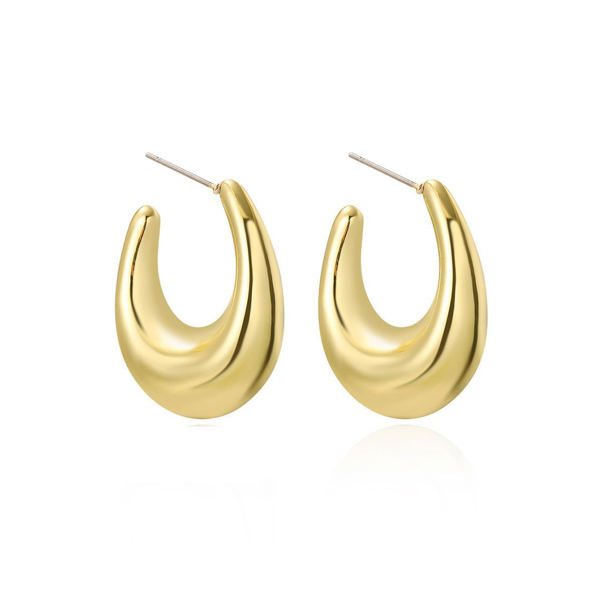 UNI- 11054 - Classy Foiled Gold & Silver - Earring