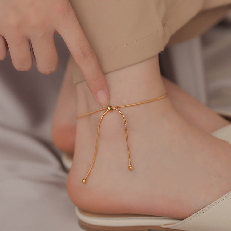 SS-11680 Premium Gold Chain Anklet