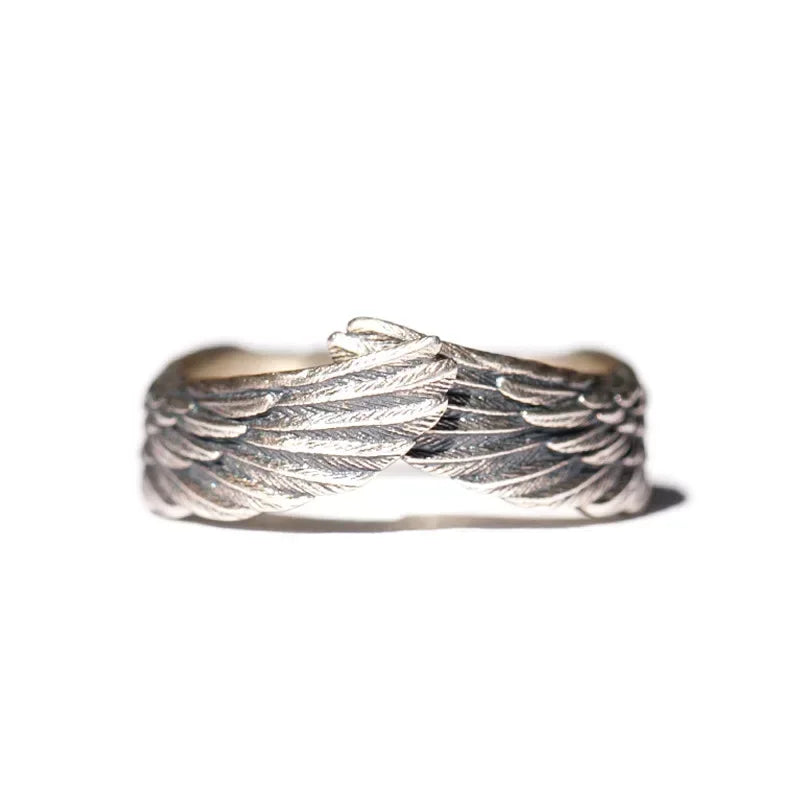 UNI-11135 - Angel Wing Silver Ring