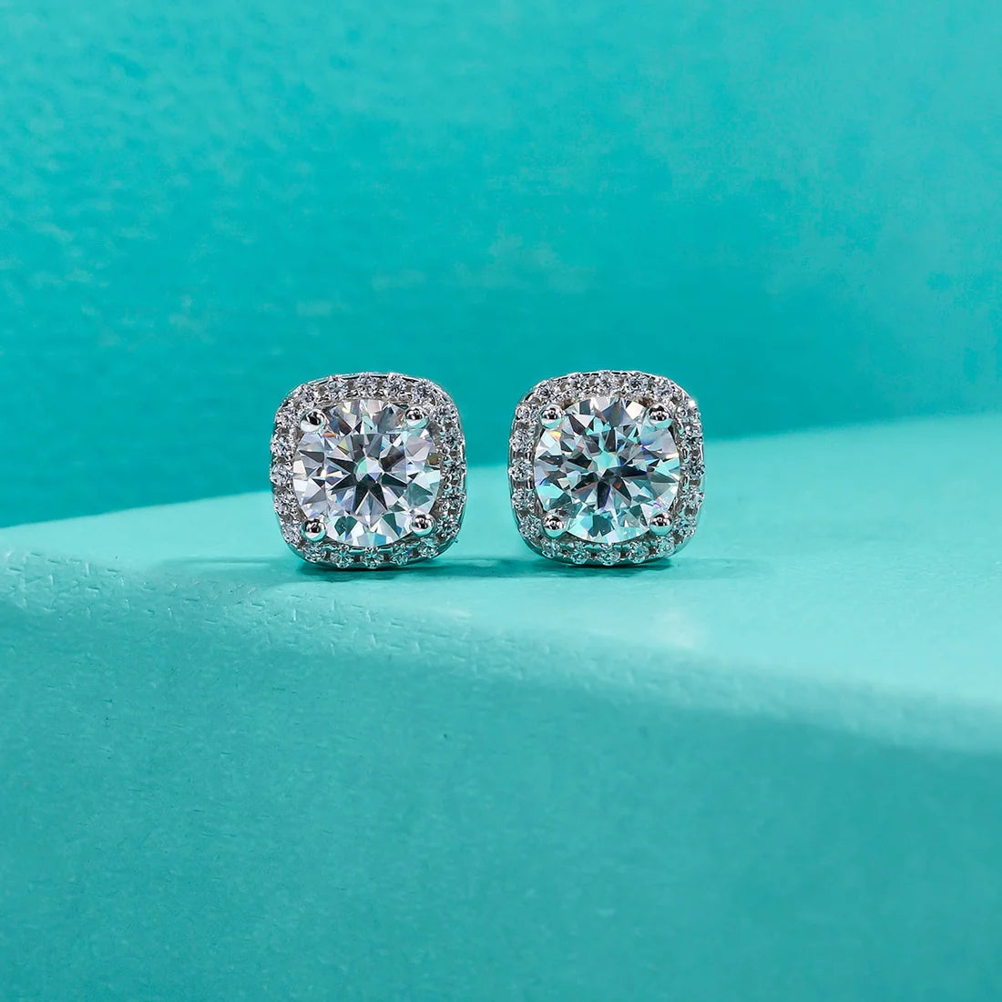 UNI-11019-1 - Diamonds Square Silver - Earring