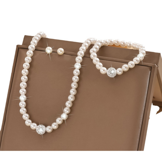 UNI-11393 - Pearls & Diamond - Jewelry Set