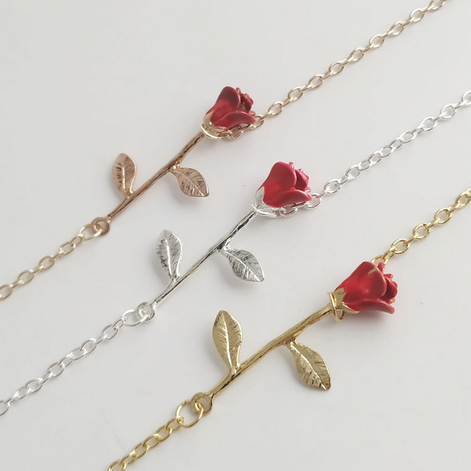 UNI-10463-1 - Gold Rose Flower - Bracelet