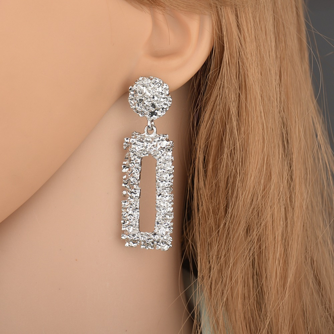 UNI-10489 - Silver Plated - Earring