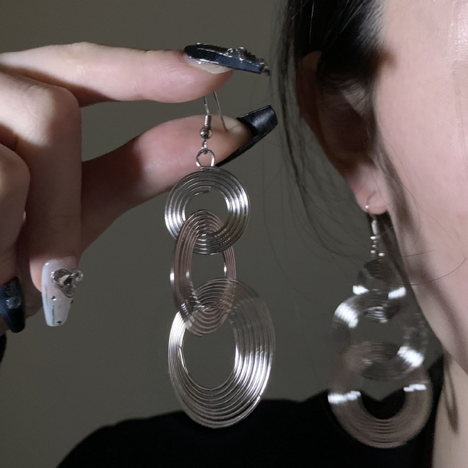 UNI-10459 - Silver Hoop - Earring