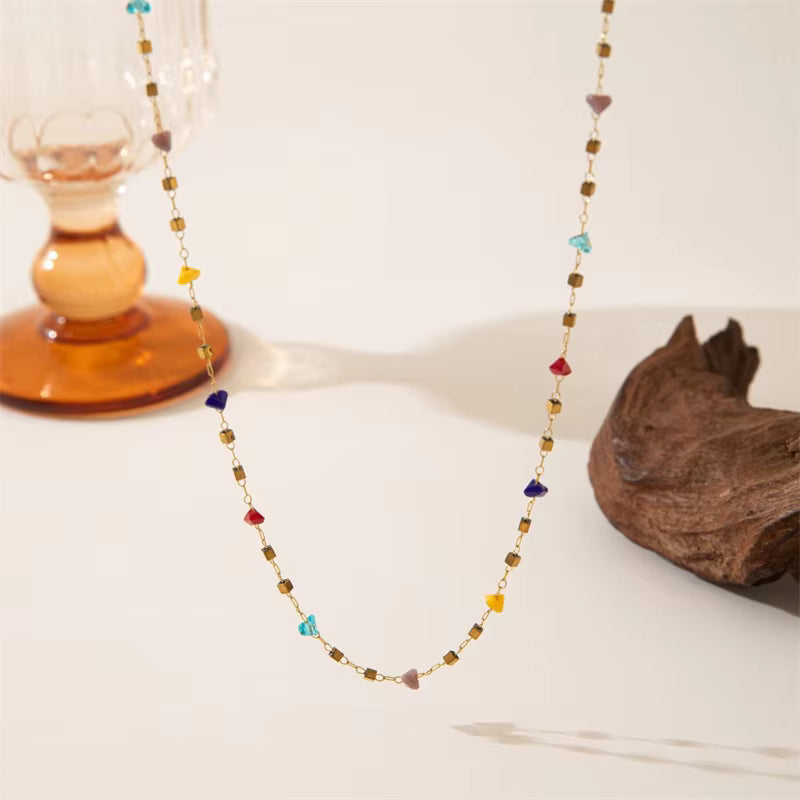SS-11672 - Multi Stones - Necklace
