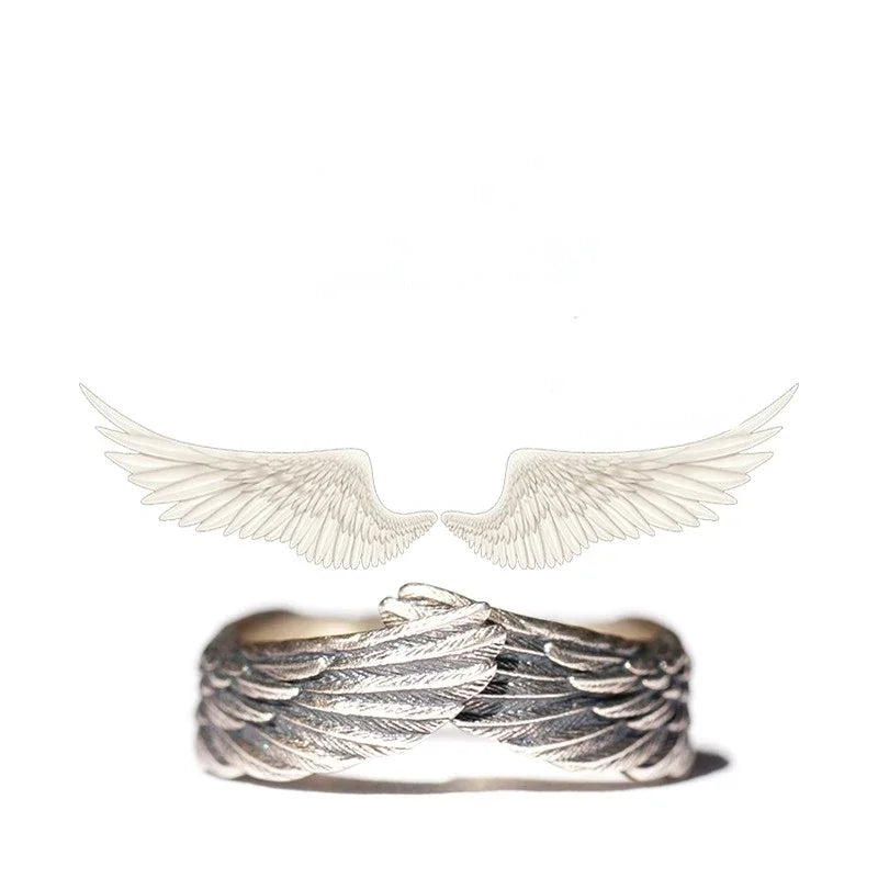 UNI-11135 - Angel Wing Silver Ring