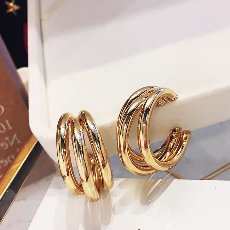UNI-10081 - Gold & Silver Hoop - Earring