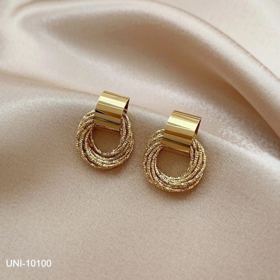 UNI-10100 - Rose Gold Multi Circle - Earring