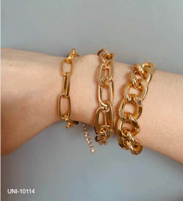 UNI-10114 -  Classy Gold Glam Chain  - Bracelet