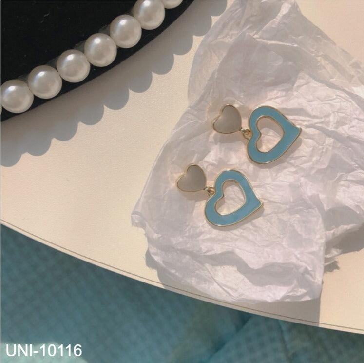 UNI-10116 - Heart Blue - Earring