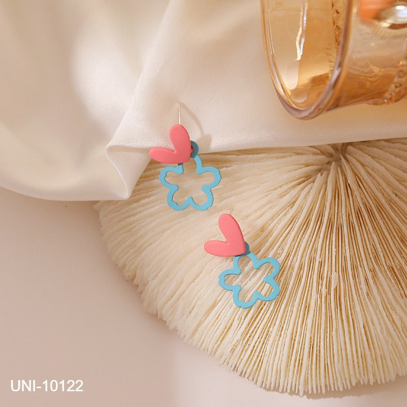 UNI-10122 - Simple Heart & Flower - Earring