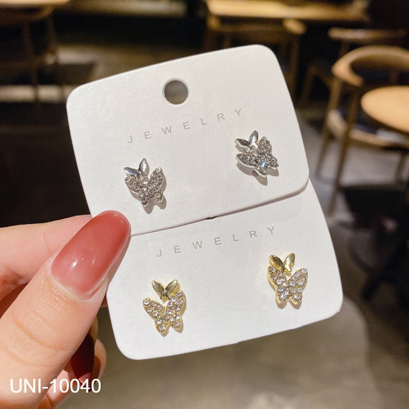 UNI-10040 - Foiled Blinky Butterfly - Earring