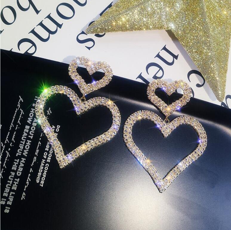 UNI-10044 - Sparkle Diamonds Heart - Earring