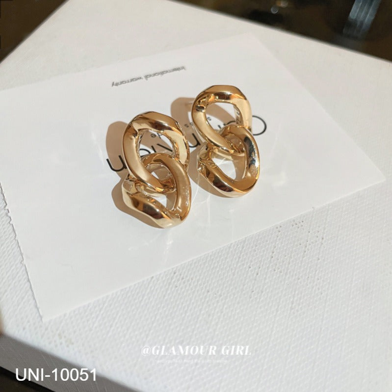 UNI-10051 - Chunky Foiled Chain - Earring