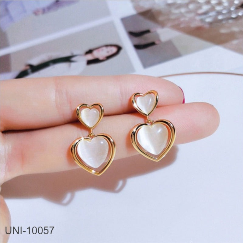 UNI-10057 - Crystal Stone Gold - Earring