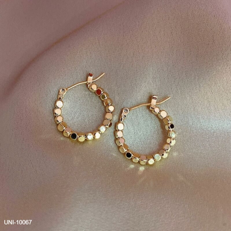 UNI-10067 - Gold Foil Beads - Earring