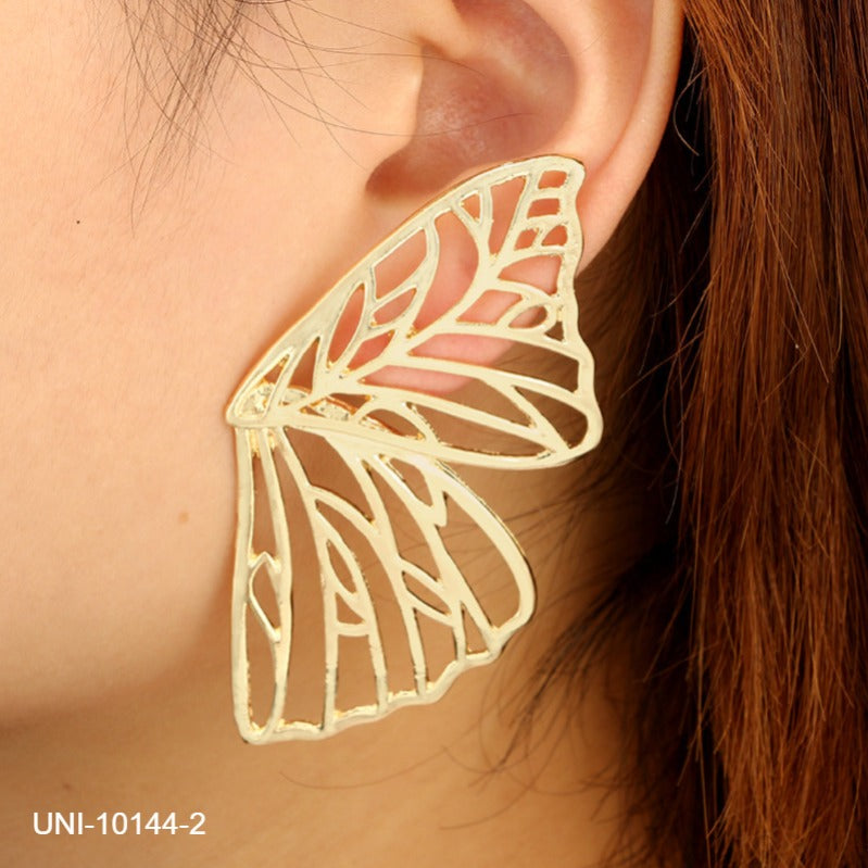 UNI-10144-2 - Butterfly Foiled Gold - Earring Style 3