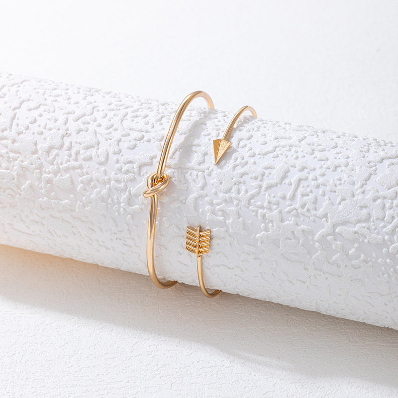 UNI-10147-1 - Gold Bangle - Bracelet Set Of 2