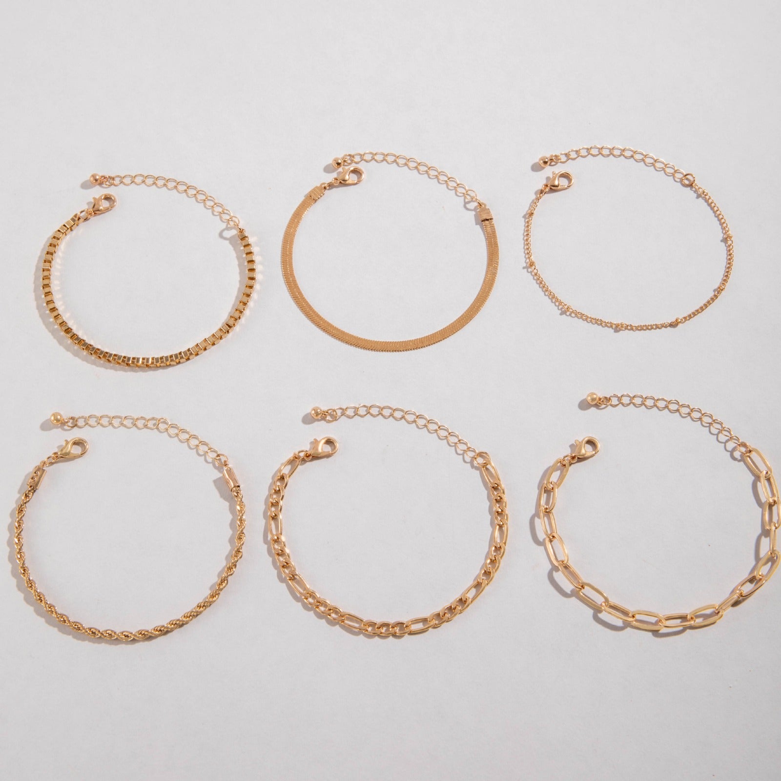 UNI-10159 - Trendy Gold Foiled - Bracelet Set of 6