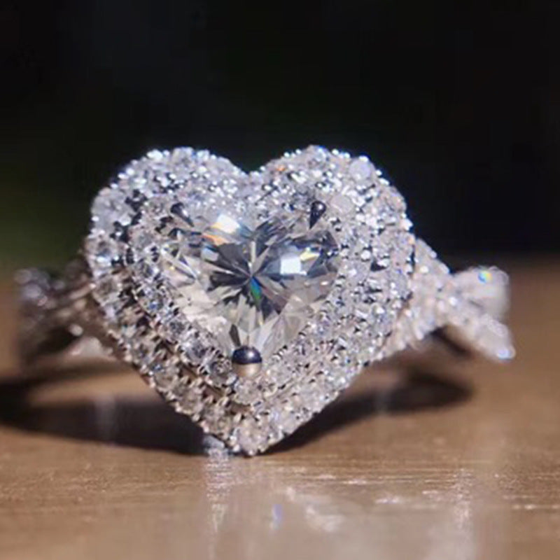 UNI-10212 - Heart Diamond Silver - Ring