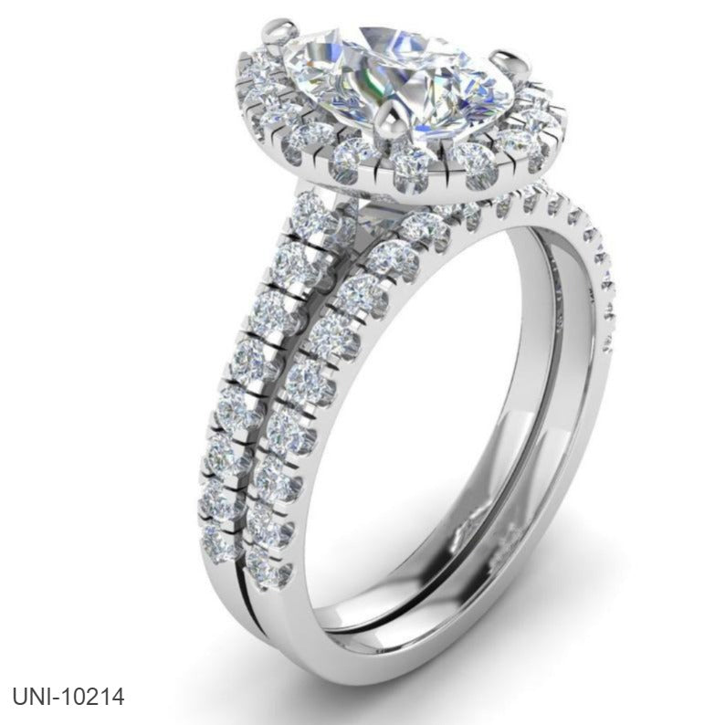 UNI-10214 - Drop Diamond - Ring Set of 2