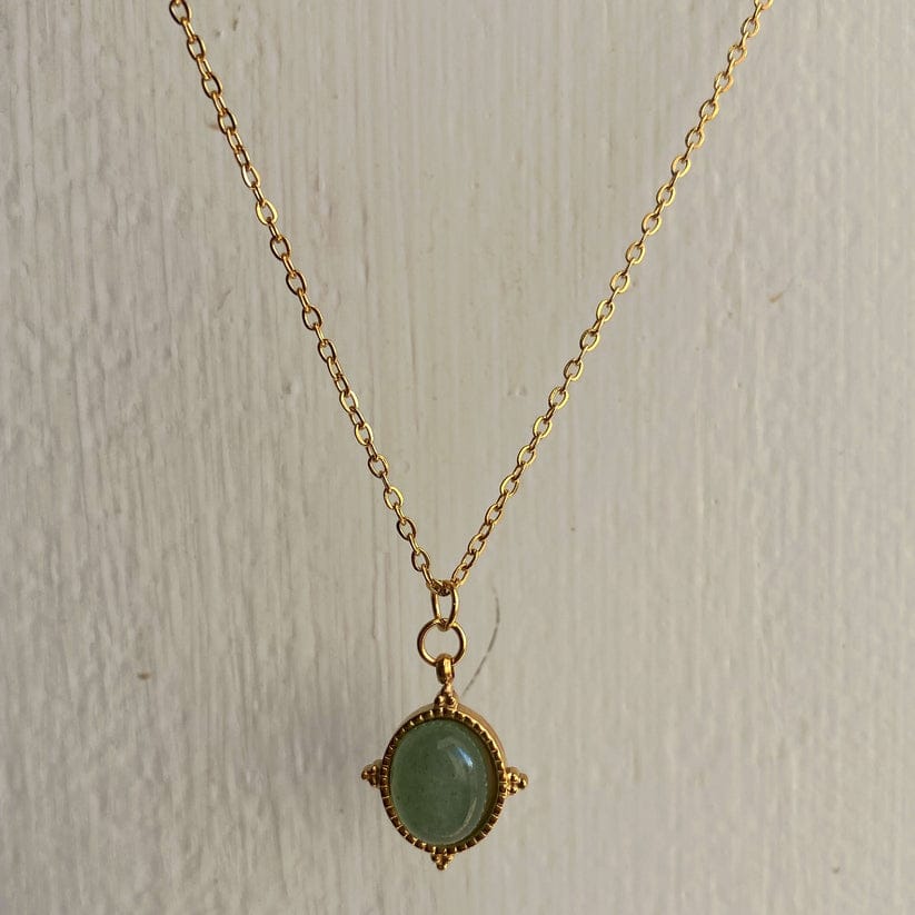 SS-1019 - Elegant Green Stone - Necklace