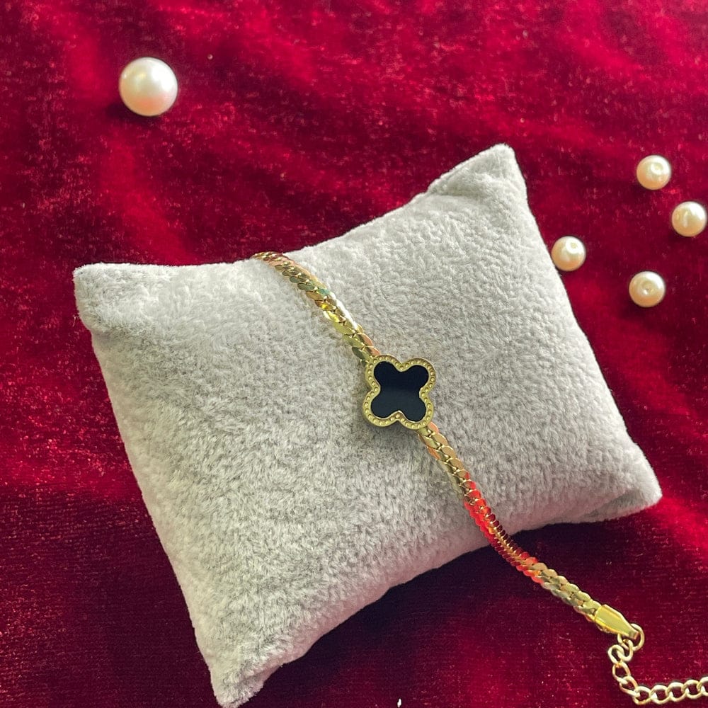 SS-1018 - Flower Black - Bracelet Style 3