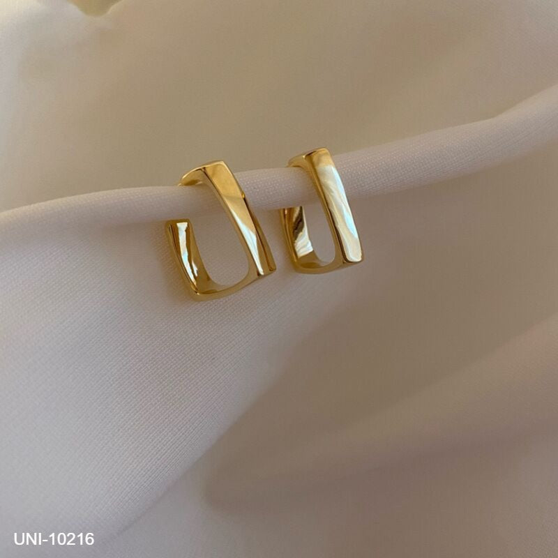 UNI-10216 - Foiled Square Gold - Earring