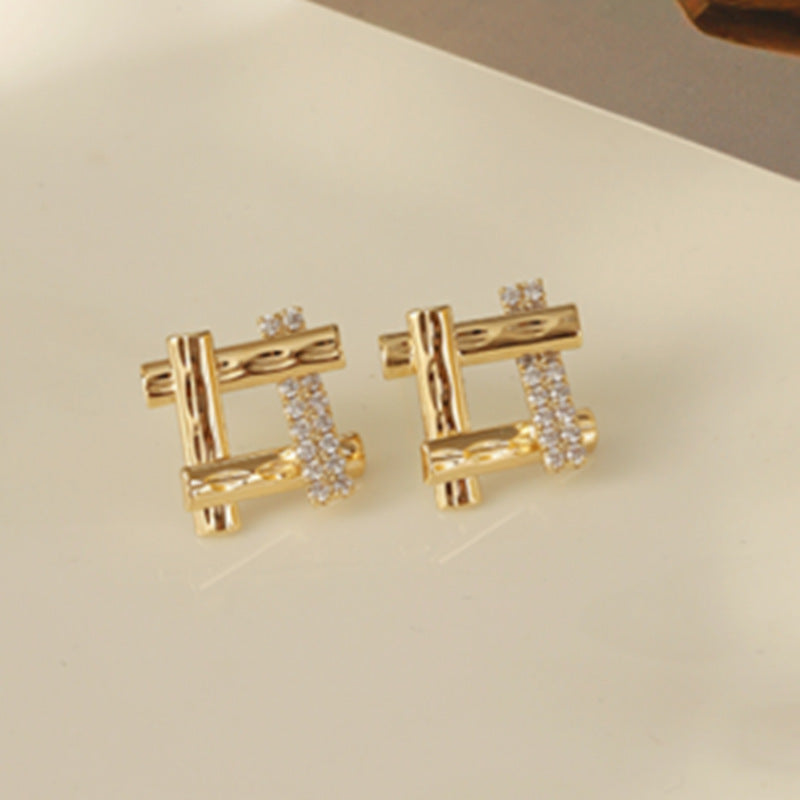 UNI-10240- Geometric Square - Earring