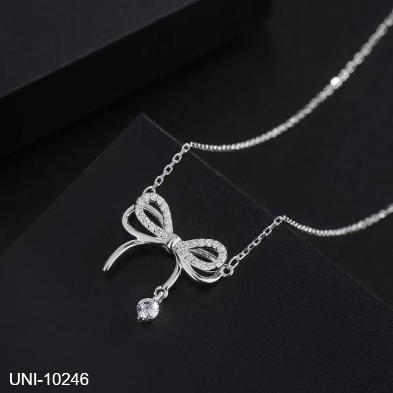 UNI-10246 - Flash Bow Silver - Necklace