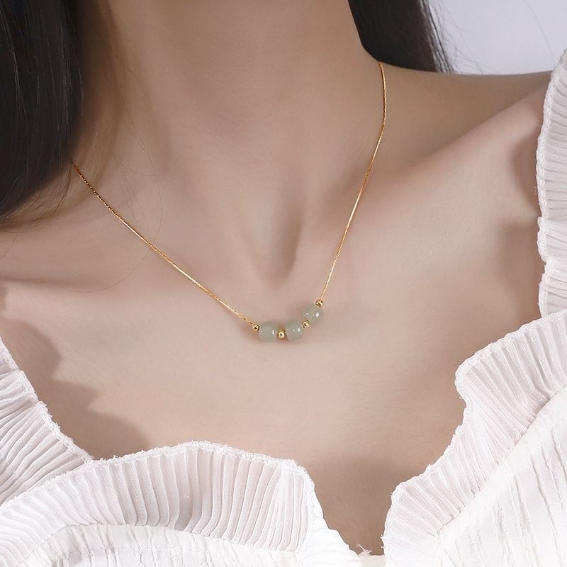 UNI-10256 - Lime Stone  - Necklace Style 1